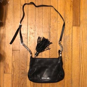 Black faux leather Michael Kors crossbody bag